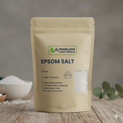 Himalaya Naturals Epsom Salt 500gm – 100% Pure Magnesium Sulfate for Muscle Relaxation, Body Pain Relief, and Bath Soak